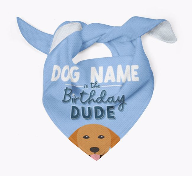 Birthday Dude: Personalized {breedFullName} Bandana